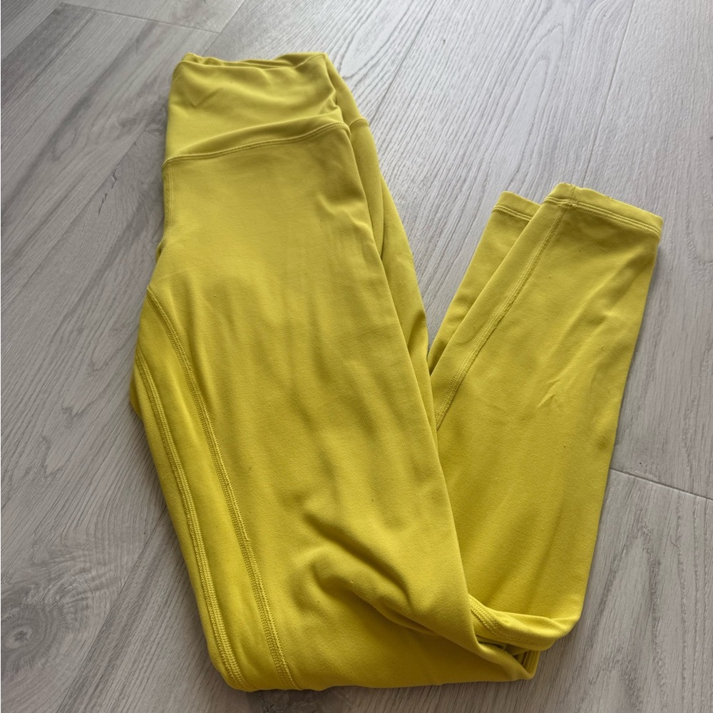 Bright Yellow High-Waist Leggings for Active Comfort - Picture 11 of 16